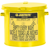 Oily Waste Cans, FM Approved/UL Listed, 2 US gal., Yellow CSL Industriel Inc.