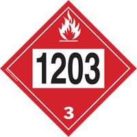 Plaque-&eacute;tiquette TMD 1203 pour liquide inflammable essence & essence-alcohol, Plastique CSL Industriel Inc.