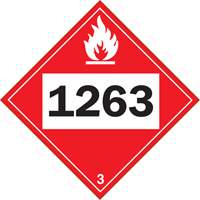 Plaque-&eacute;tiquette TMD 1263 pour liquide inflammable peinture, Plastique CSL Industriel Inc.