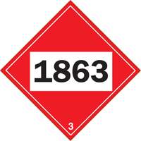 Plaque-&eacute;tiquette TMD 1863 pour liquide inflammable carburant aviation, Plastique CSL Industriel Inc.