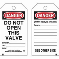 Self-Laminating Safety Tags, Polyester, 3" W x 5-3/4" H, English CSL Industriel Inc.