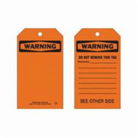 Self-Laminating Safety Tags, Polyester, 4" W x 7" H, English CSL Industriel Inc.