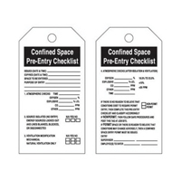 "Confined Space" Tags, Polyester, 3" W x 5-3/4" H, English CSL Industriel Inc.