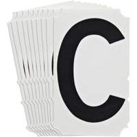 &eacute;tiquettes de lettres et chiffres gothiques individuels Quick-Align, C, 4" h, Noir CSL Industriel Inc.