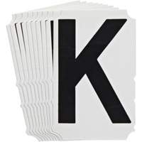 &eacute;tiquettes de lettres et chiffres gothiques individuels Quick-Align, K, 4" h, Noir CSL Industriel Inc.