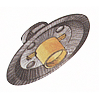 Meule rapide A24N, 6" x 1/4", Arbre 7/8", Oxyde d'aluminium, Type 27 CSL Industriel Inc.