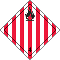 TDG Shipping Labels, Class 4.1, Flammable Solids, Paper CSL Industriel Inc.