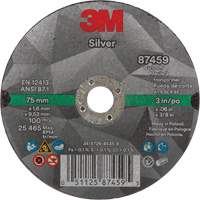 Silver Cut-Off Wheel, 3" x 0.06", 3/8"-24 Arbor, Type 1, Ceramic, 25645 RPM CSL Industriel Inc.