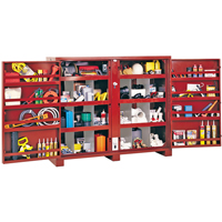 Jobsite Shelf Cabinet, Steel, 49 Cubic Feet, Red CSL Industriel Inc.