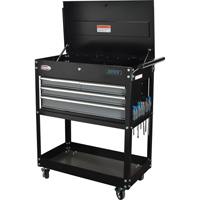 Chariot utilitaire, 4 tiroirs, 18" lo x 33" la x 39" h, Noir CSL Industriel Inc.