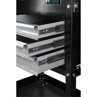 Chariot utilitaire, 4 tiroirs, 18" lo x 33" la x 39" h, Noir CSL Industriel Inc.