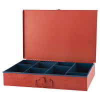 Compartment Box With 12 Adjustable Compartments, 12" D x 18" W x 3" H, Red CSL Industriel Inc.