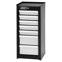 Side Rider Cabinet, 7 Drawers, 14-3/4" W x 18" D x 33.34" H, Black CSL Industriel Inc.
