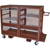 Mobile Mesh Cabinet, Steel, 49 Cubic Feet, Red CSL Industriel Inc.