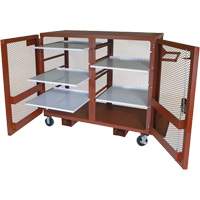 Mobile Mesh Cabinet, Steel, 49 Cubic Feet, Red CSL Industriel Inc.