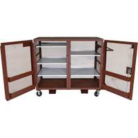 Mobile Mesh Cabinet, Steel, 49 Cubic Feet, Red CSL Industriel Inc.
