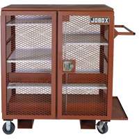 Mobile Mesh Cabinet, Steel, 37 Cubic Feet, Red CSL Industriel Inc.
