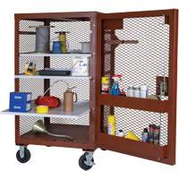 Mobile Mesh Cabinet, Steel, 22 Cubic Feet, Red CSL Industriel Inc.