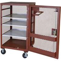 Mobile Mesh Cabinet, Steel, 22 Cubic Feet, Red CSL Industriel Inc.