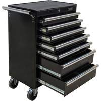 Industrial Tool Cart, 7 Drawers, 27" W x 18-3/4" D x 39" H, Black CSL Industriel Inc.