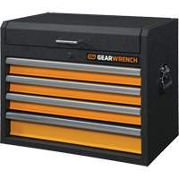 Coffre &agrave; outils de s&eacute;rie GSX, 26" la, 4 tiroirs, Noir/Orange CSL Industriel Inc.