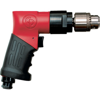 Non-Reversible Drills, 21 CFM, 1/4" NPTF, 89 dBA, 3/8" Chuck, Keyed CSL Industriel Inc.