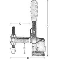 Brides de fixation verticales, Force de serrage 200 lb, Vertical CSL Industriel Inc.