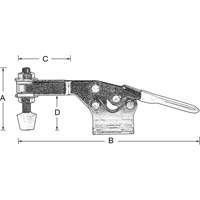 Brides de fixation horizontale, Force de serrage 200 lb, Horizontal CSL Industriel Inc.