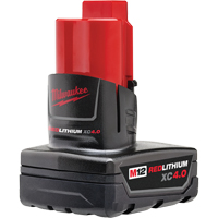 M12 Redlithium 4.0 Battery, Lithium-Ion, 12 V, 4 A CSL Industriel Inc.