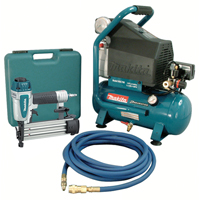 Air Compressor and Brad Nailer Kit, Electric, 2.6 Gal. (3.1 US Gal), 130 PSI, 120/1 V CSL Industriel Inc.