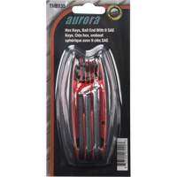 Ball End Fold-Up Hex Key Set, 9 Pcs., Imperial CSL Industriel Inc.