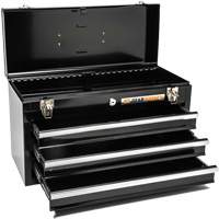 Boîte &agrave; outils portative, 20" la, 3 tiroirs, Noir CSL Industriel Inc.