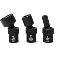 12-Piece 1/4" Drive 6 Point Universal impact Metric Flex Socket Set CSL Industriel Inc.