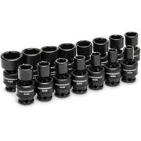 15-Piece 3/8" Drive 6 Point Universal Impact Metric Flex Socket Set CSL Industriel Inc.