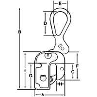 GX Structural Short Leg Plate Clamp, 2000 lbs. (1 tons), 1/16" - 3/4" Jaw Opening CSL Industriel Inc.