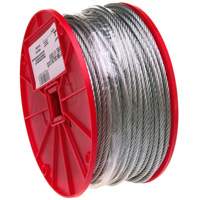 Wire Cable, 500' (152.4 m) x 3/32", 184 lbs. (0.092 tons), Galvanized CSL Industriel Inc.