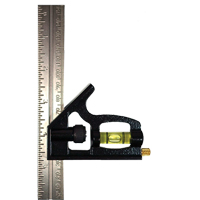 &eacute;querre combin&eacute;e Johnson 406EM, 6'' x 1'' lo, 1/32" Graduations, Acier, Ordinaire CSL Industriel Inc.