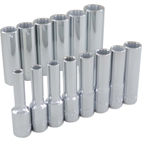 Socket Set, 14 Pcs, 3/8" Drive Size, Deep CSL Industriel Inc.