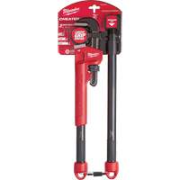 Cheater Adaptable Pipe Wrench, 2-1/2" Jaw Capacity, 18"/24"/10" Long, Powder Coated Finish, Ergonomic Handle CSL Industriel Inc.