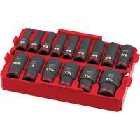 Shockwave Impact Duty Packout SAE Socket Set, 15 Pcs, Impact, 1/2" Drive Size, Deep CSL Industriel Inc.
