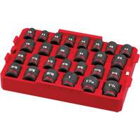 Shockwave Impact Duty Packout Socket Set, 27 Pcs, Impact, 1/2" Drive Size CSL Industriel Inc.