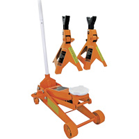 Service Jack with 3-Ton Vehicle Stands, 2.5 Ton(s) Capacity, 5" Lowered, 19-1/4" Raised, Manual Hydraulic CSL Industriel Inc.