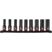 Shockwave Impact Duty Metric 6 Point Socket Set, 9 Pcs, Impact, 1/2" Drive Size, Deep CSL Industriel Inc.