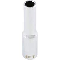 Douille chrom&eacute;e, 8 mm, Prise 1/4", 12 pans, Profond CSL Industriel Inc.