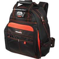 Lighted Tool Backpack, Black/Red, Ballistic/Polyester CSL Industriel Inc.