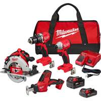 4-Tool Combo Kit, Lithium-Ion, 18 V CSL Industriel Inc.