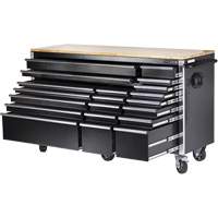 HDRC7220 HD Series Roller Cabinet, 20 Drawers, 72" W x 24" D x 42-3/10" H, Black CSL Industriel Inc.