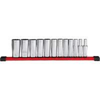 12-Point Deep Well SAE Socket Set, 12 Pcs, 3/8" Drive Size, Deep CSL Industriel Inc.