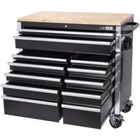 HDRC4112 HD Series Roller Cabinet, 12 Drawers, 41" W x 21" D x 40-3/10" H, Black CSL Industriel Inc.