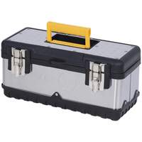 JPSTB-15 Stainless Steel Hand Tool Box, 6-1/4" D x 15" W x 7" H, Black/Silver CSL Industriel Inc.